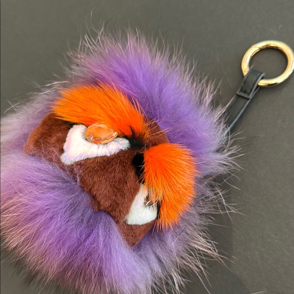 Colorful Furry Keychain Accessory - Picture 4 of 6